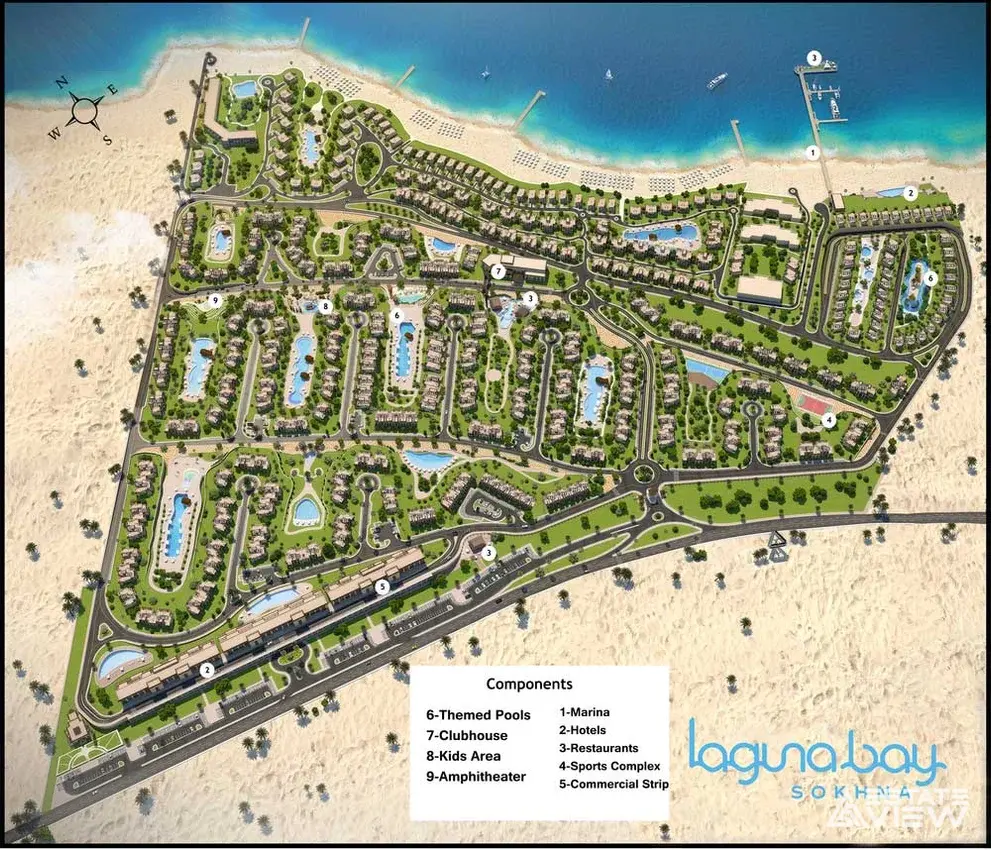 مخطط قرية لاجونا باي العين السخنه - Laguna Bay in Ain Sokhna by Capital Development master plan