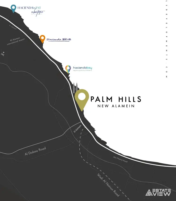 موقع مشروع بالم هيلز العلمين الجديدة - palm hills new Alamein location