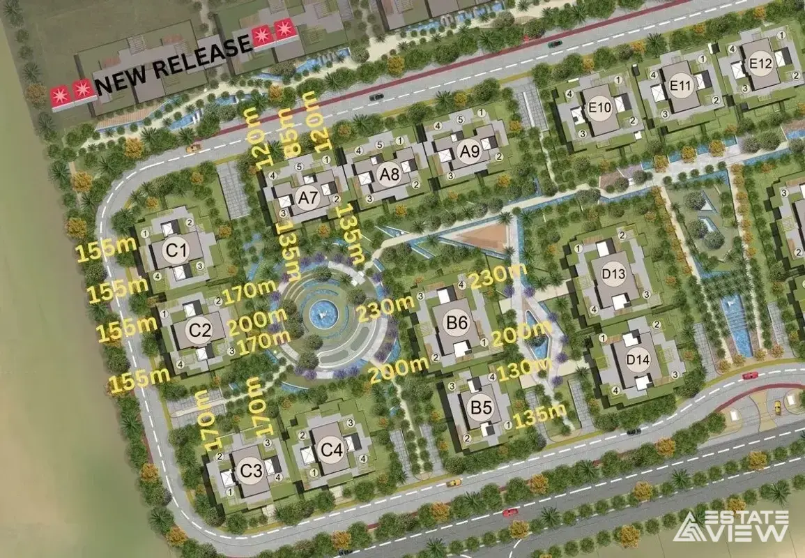 مخطط كمبوند ايلاف ريزيدنس التجمع الخامس من إعمار رزق - eelaf residence compound new Cairo by ERG layout