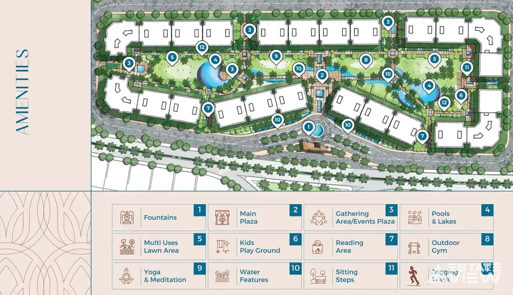 مخطط كمبوند نايل بوليفارد الرحاب القاهرة الجديدة - Nile Boulevard compound New Cairo master plan layout