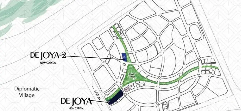 موقع كمبوند دي جويا 1 2 العاصمة الإدارية الجديدة تاج مصر - De Joya compound new capital Taj Misr 1 2 location