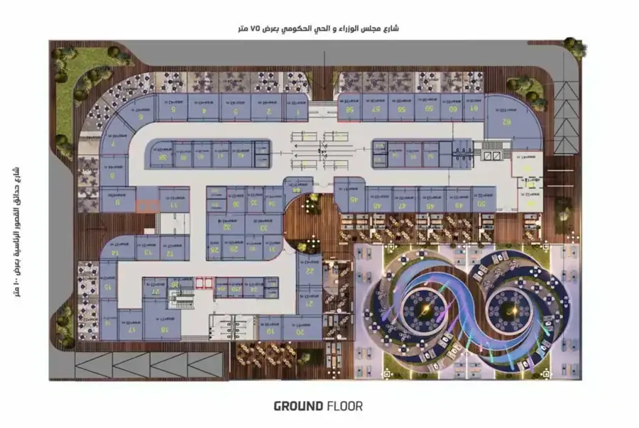 مخطط جراند سكوير مول شركة بيراميدز العاصمة الإدارية - grand square mall new capital