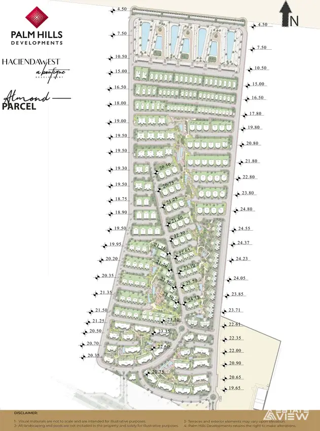 مخطط مشروع هاسيندا ويست رأس الحكمه الساحل الشمالي - hacienda west Ras alhikma north coast master plan